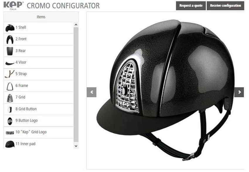 KEP Italia cap configurator